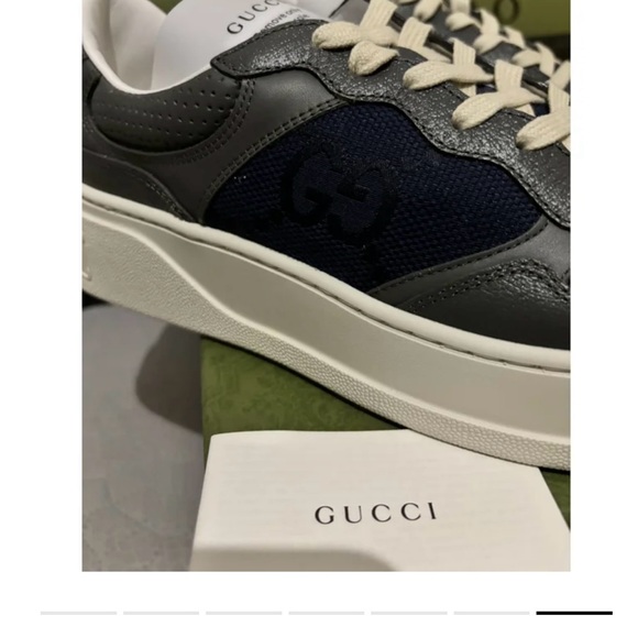 Men Gucci sneaker, color gray and blue - Picture 3 of 6